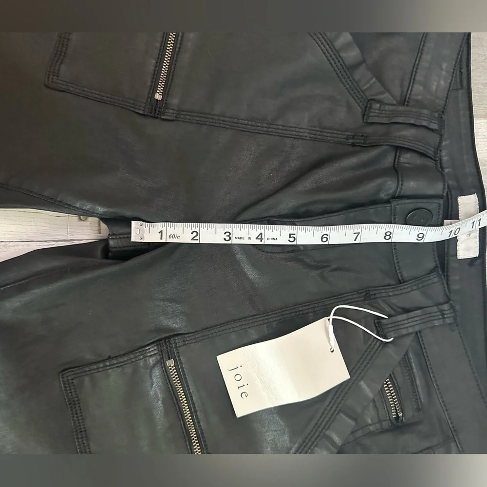 Anthropologie Joie | Sexy Coated Faux Leather Denim | High Rise ! Cargo … - Picture 4 of 10